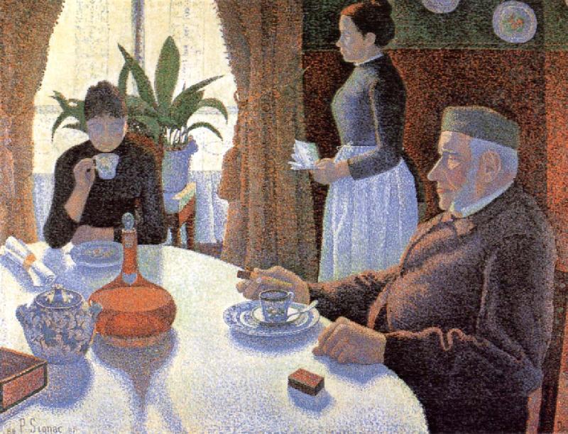 Paul Signac Breakfast oil painting image
